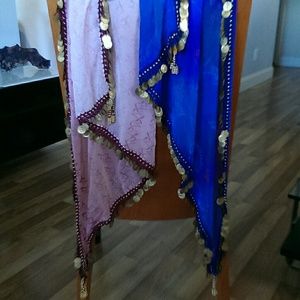 3 Triangular bellydancing hip scarves!